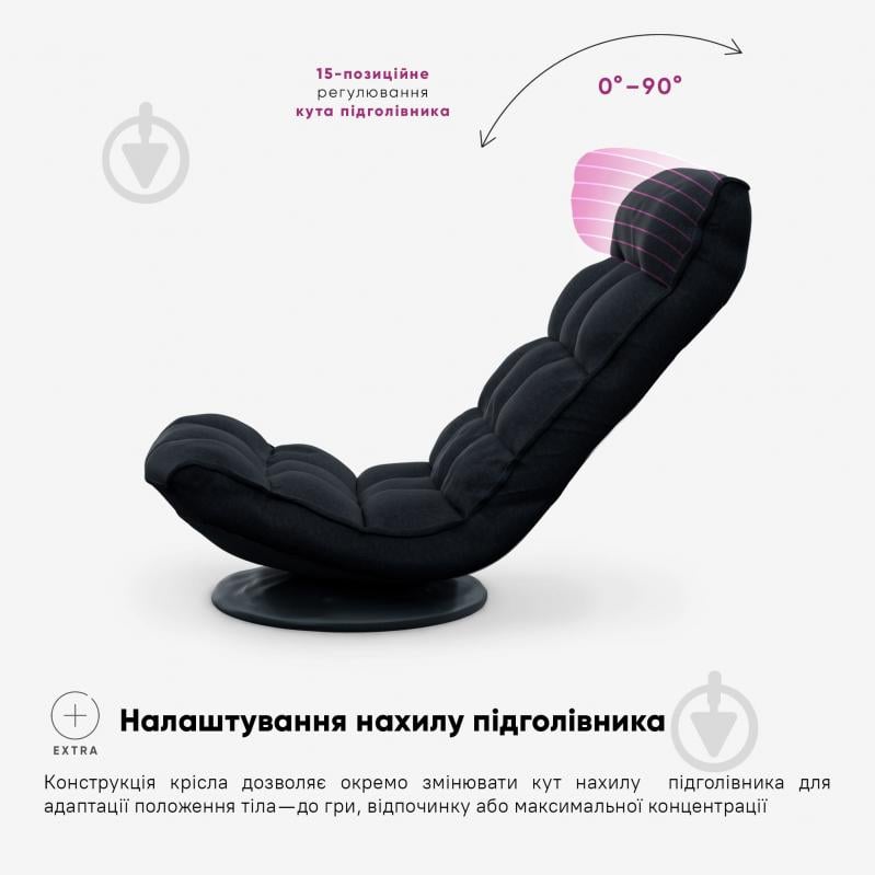 Кресло игровое Cyberlux Flex Fabric черный - фото 7