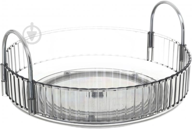 Поднос для косметики Sensio Cleara 23x23x9.9 см серый - фото 2 Поднос для косметики Sensio Cleara 23x23x9.9 см серый - фото 2