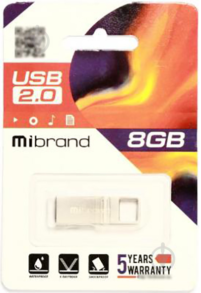 Флешпам'ять USB Mibrand Chameleon 8 ГБ USB 2.0 silver (MI2.0/CH8U6S) - фото 2