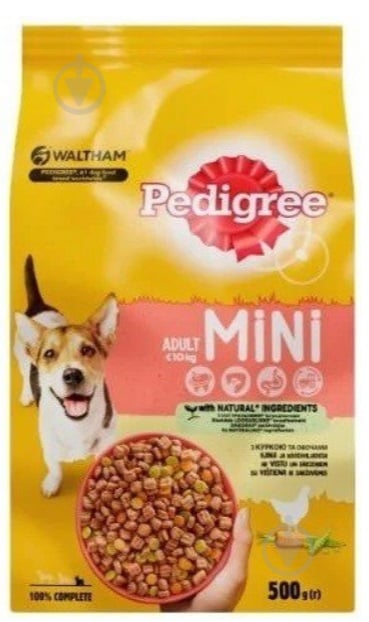 Корм сухий для малих порід Pedigree з домашньою птицею та овочами 500 г - фото 1