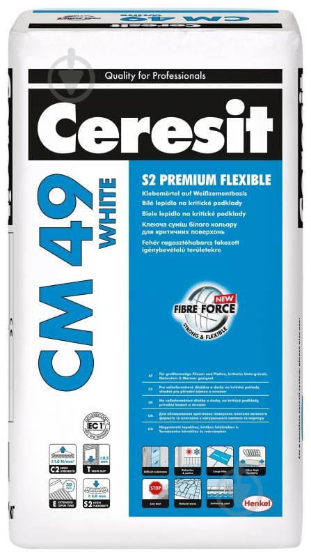 Клей для плитки Ceresit CM 49 S2 PREMIUM FLEXIBLE 20 кг - фото 1