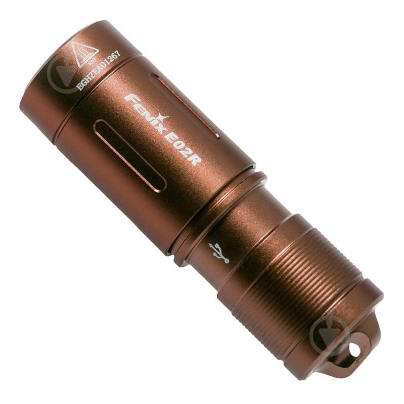 Фонарик карманный Fenix E02R бронзовый - фото 1