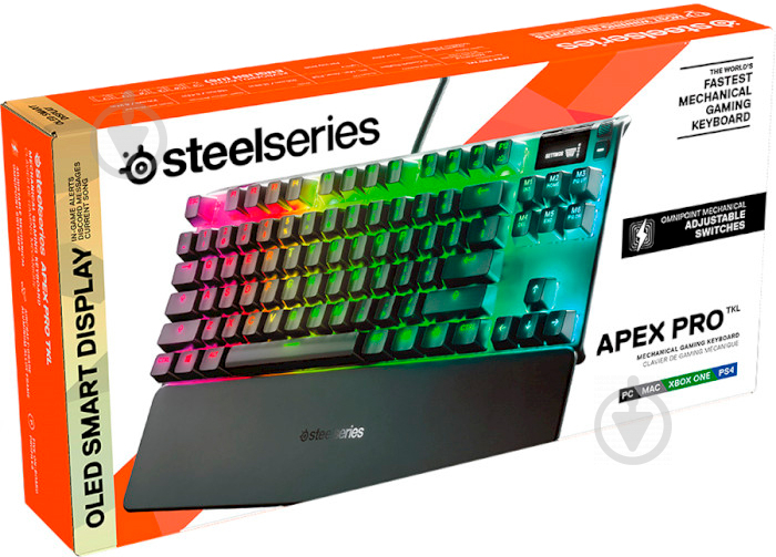 Клавіатура SteelSeries Apex Pro TKL USB (SS64734) black - фото 9