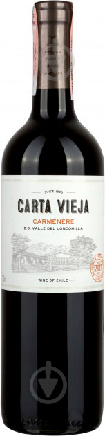 Вино Carta Vieja Carmenere красное сухое 0,75 л - фото 1