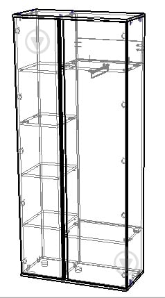 Шафа Вісент 2дв (мікроліфт + полиці) ГБ16 2100х900х400 мм кашемір / кашемір/мармур чорний - фото 2 Шафа Вісент 2дв (мікроліфт + полиці) ГБ16 2100х900х400 мм кашемір / кашемір/мармур чорний - фото 2