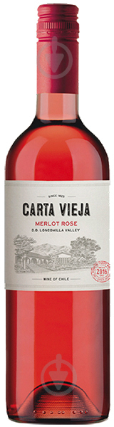 Вино Carta Vieja Merlot ROSE рожеве сухе 0,75 л - фото 1