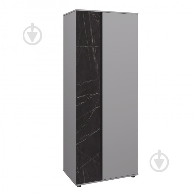 Шкаф Вісент (штанга) ГБ16 2100х900х600 мм серый / серый/мрамор черный - фото 1 Шкаф Вісент (штанга) ГБ16 2100х900х600 мм серый / серый/мрамор черный - фото 1