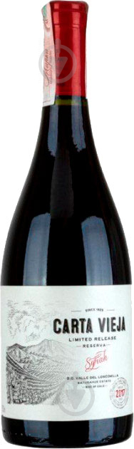 Вино Carta Vieja Res Syrah червоне сухе (7804310544192) 0,75 л - фото 1