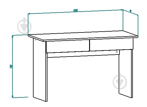 Стол Вісент 2ш ГР03 750х1200х550 мм дуб аляска/дуб аляска - фото 2