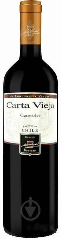 Вино Carta Vieja Carmenere червоне сухе (7804310549494) Чілі 0,75 л - фото 1