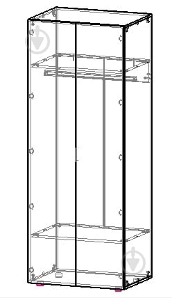 Шкаф Вісент 2дв ГР11 2100х800х568 мм дуб аляска / дуб аляска - фото 2 Шкаф Вісент 2дв ГР11 2100х800х568 мм дуб аляска / дуб аляска - фото 2