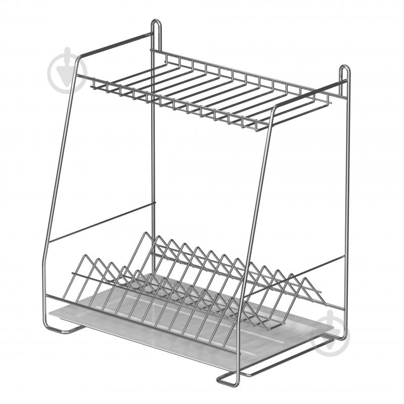 Сушарка для посуду двоярусна з кріпленням на стіну (СТ24222) Метал-Стиль - фото 3
