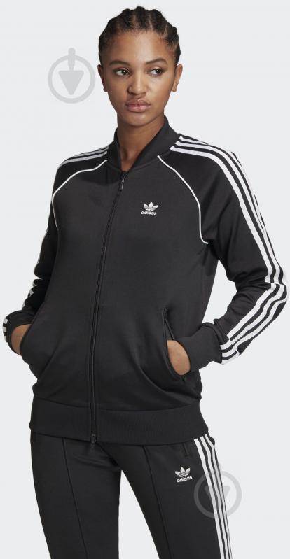 Джемпер Adidas SST TRACKTOP PB GD2374 р. 34 черный - фото 1