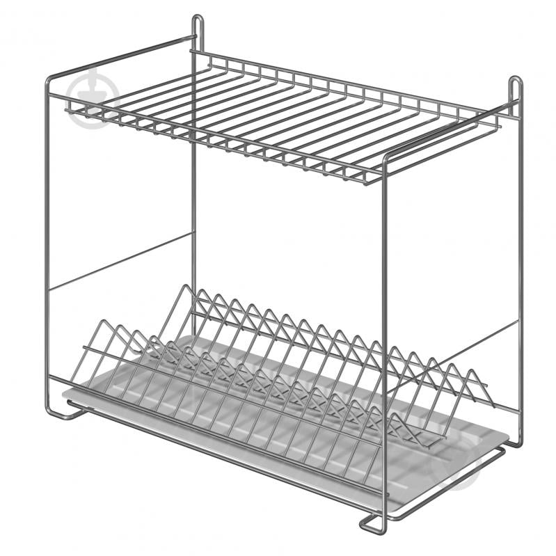 Сушилка для посуды двухъярусная с креплением на стену (СП25222) - фото 2