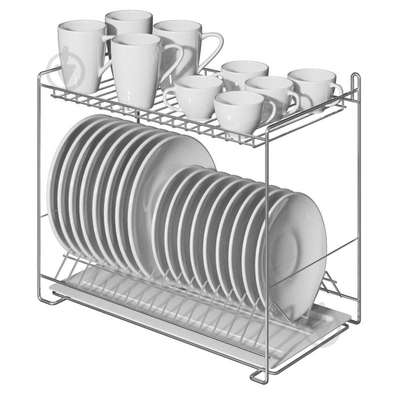 Сушилка для посуды двухъярусная с креплением на стену (СП25222) - фото 1