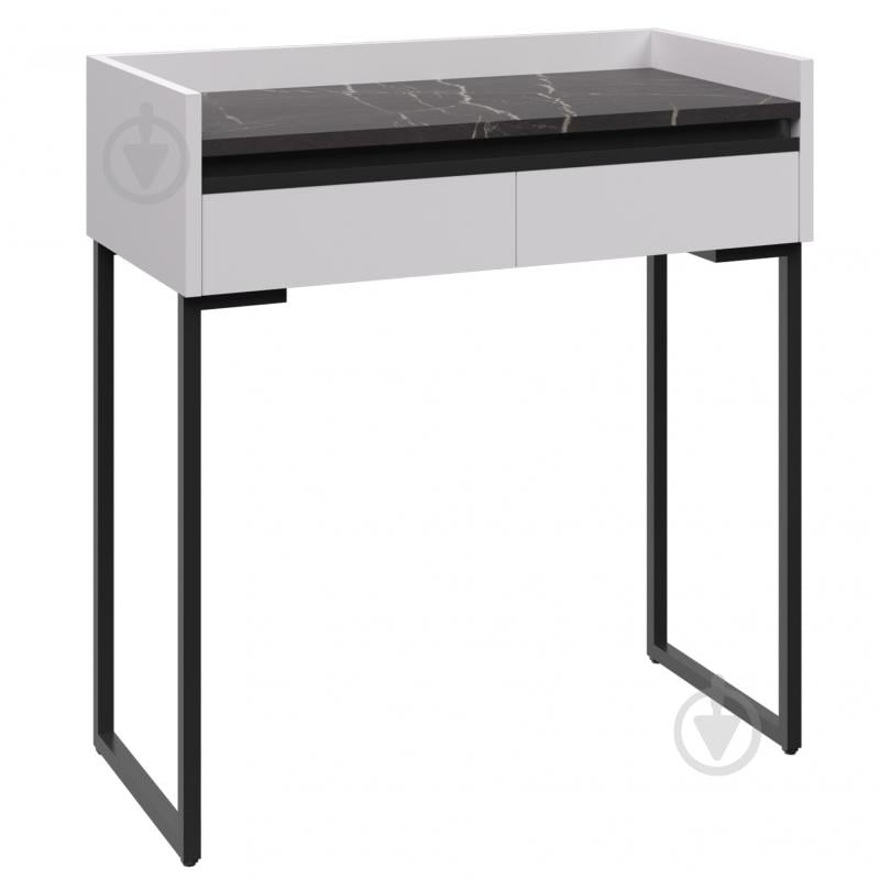 Столик туалетний Вісент 2ш ГБ03 900х850х400 мм білий / мармур чорний - фото 1 Столик туалетний Вісент 2ш ГБ03 900х850х400 мм білий / мармур чорний - фото 1