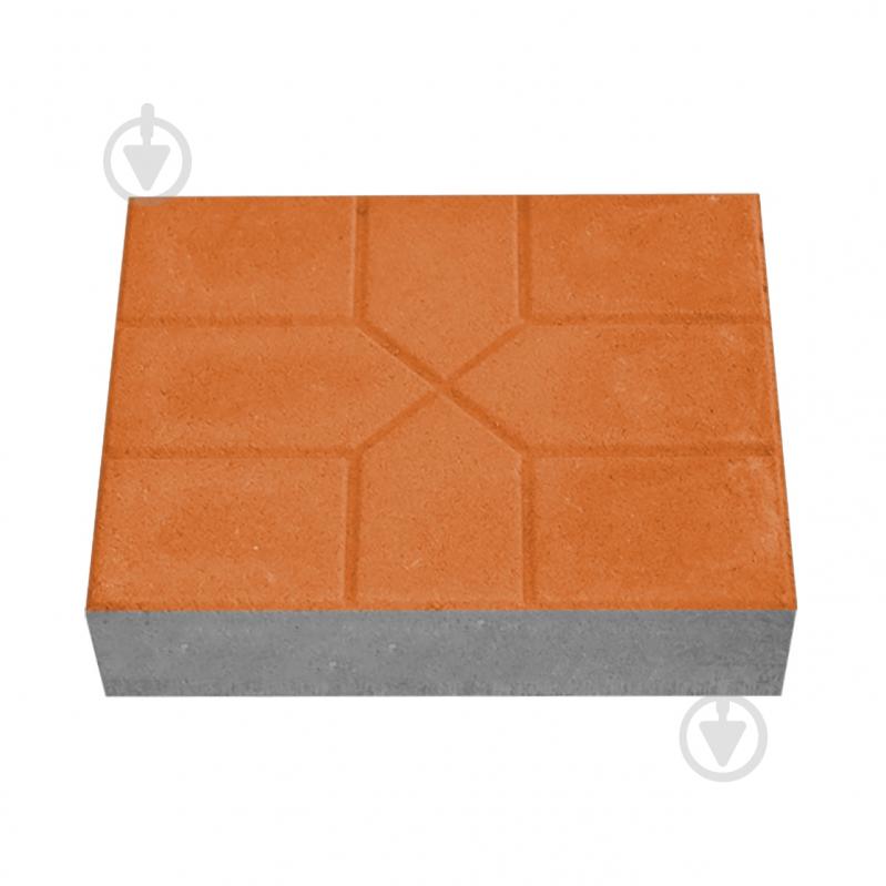 Тротуарная плитка TAMARIN Снежинка 200х250х60 оранжевая - фото 1 Тротуарная плитка TAMARIN Снежинка 200х250х60 оранжевая - фото 1