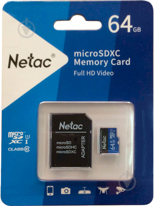 Карта памяти Netac microSDHC 64 ГБ Class 10UHS-I (NT02P500STN-064G-R) U1 - фото 2