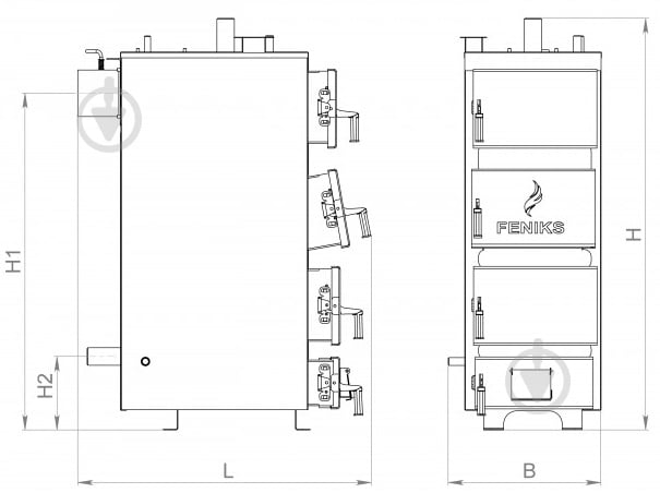 Котел твердопаливний Feniks C 12 кВт, товщина сталі 5мм - фото 6