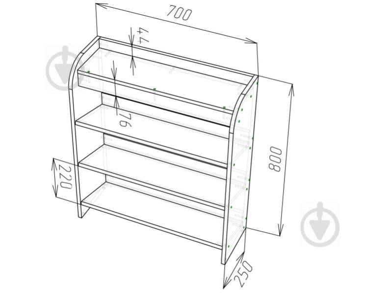 Тумба для взуття DC Bretta 750x250x800 мм антрацит - фото 4