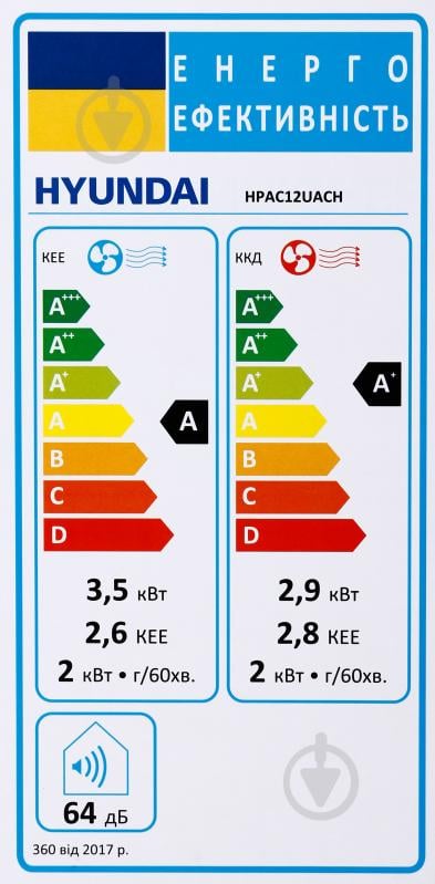 Кондиціонер Hyundai HPAC12UACH - фото 11