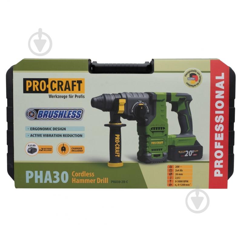 Перфоратор ProCraft PHA-30 (2 АКБ и ЗУ) 030034 - фото 17