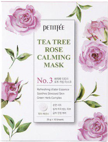 Маска для лица Petitfee Tea Tree Rose Calming Mask 25 г 1 шт. - фото 1