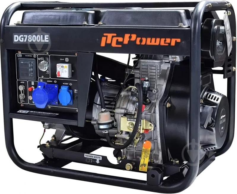 Генератор дизельний ITC Power DG7800LE 6 кВт / 6,5 кВт 230 В 34083 - фото 1