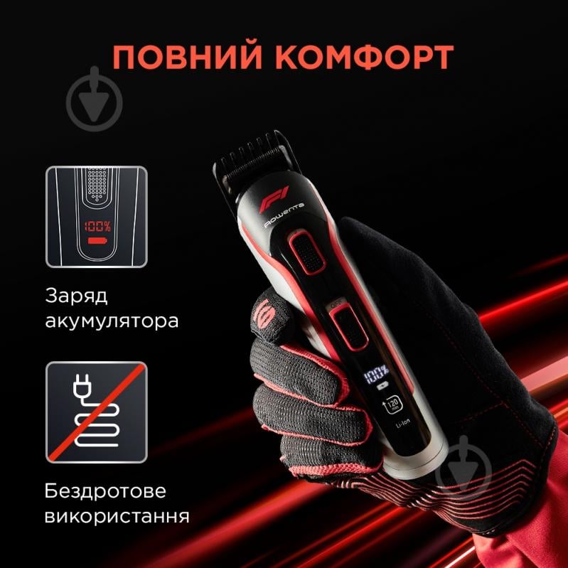 ВИТРИНА! Триммер универсальный Rowenta Formula 1® TN944MF0 - фото 7 ВИТРИНА! Триммер универсальный Rowenta Formula 1® TN944MF0 - фото 7