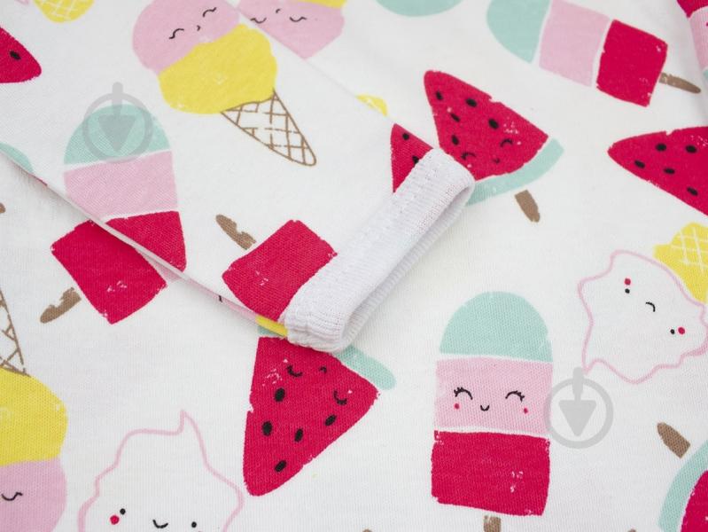 Боди для девочки Маленькие люди Мороженое р.68 белый с рисунком - фото 2