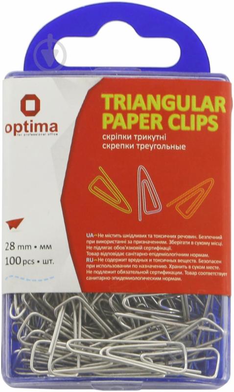 Скрепки 28 мм 100 шт Optima® - фото 1