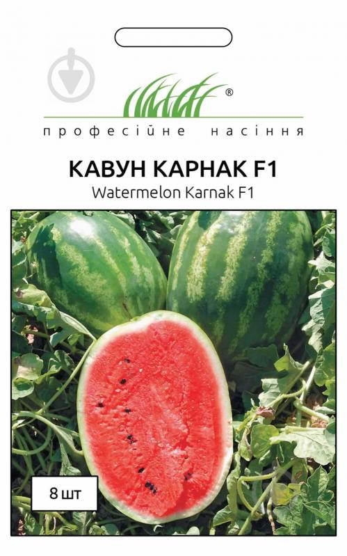 Семена Професійне насіння арбуз Карнак F1 8 шт. (4823058205090) - фото 1