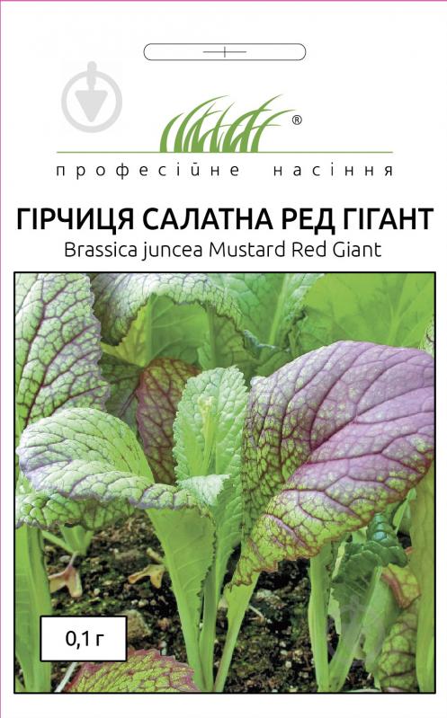 Насіння Професійне насіння гірчиця салатна Ред Гігант 0,1 г (4823058206349) - фото 1