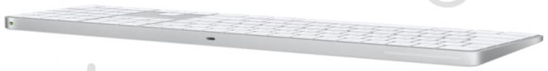 Клавиатура Apple Magic Keyboard with Touch ID and Numeric Keypad for Mac models with Apple silicon - Ukrainian (MK2C3UA/A) white - фото 3