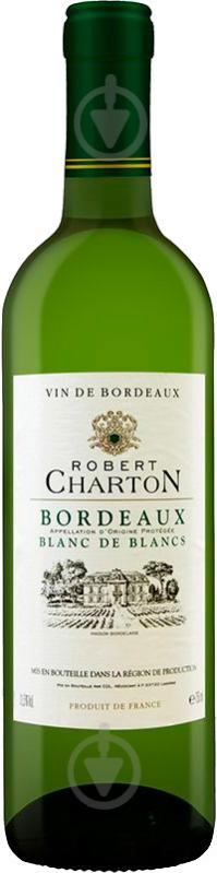 Вино Robert Charton Bordeaux Blanc de Blancs белое сухое (3256030010176) 0,75 л - фото 1