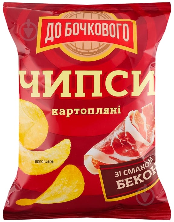 Чипсы ДО БОЧКОВОГО картофельные со вкусом Бекон 100 г - фото 1