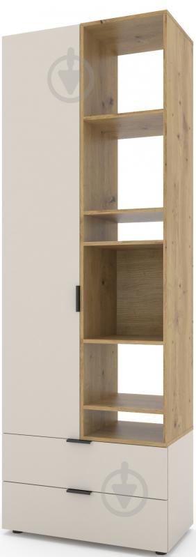 Шкаф Metkas Home A001R 1д2ш ЛДСП 2300х800х420 мм кашемир / дуб артизан / кашемир - фото 1 Шкаф Metkas Home A001R 1д2ш ЛДСП 2300х800х420 мм кашемир / дуб артизан / кашемир - фото 1