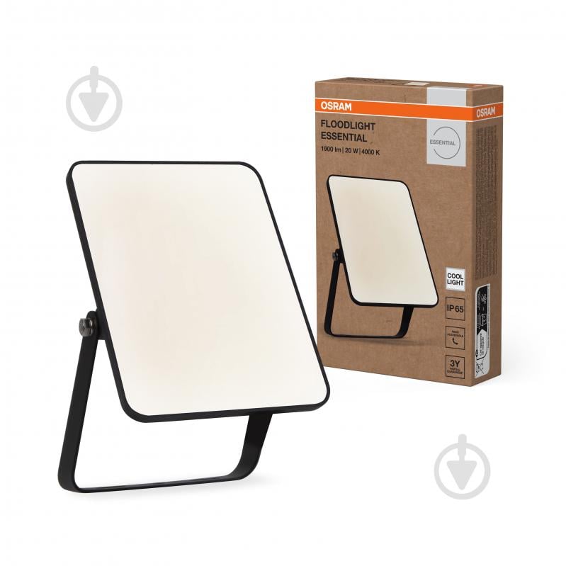 Прожектор світлодіодний Ledvance FL Essential 20 Вт IP65 чорний - фото 1