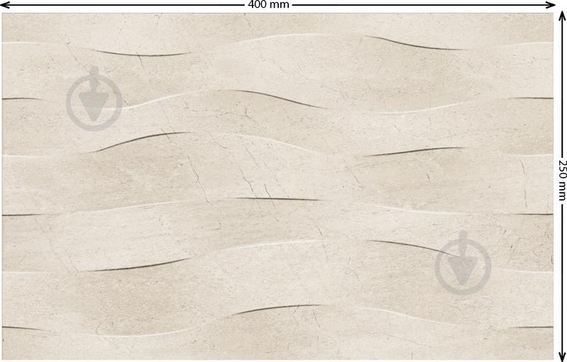 Плитка Golden Tile SUMMER STONE Wave бежевий В41161 25x40 - фото 4