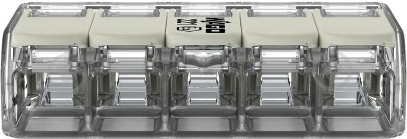 Клема швидкого монтажу WAGO WAGO 221-485 на 5 провідників з важелями 3 шт. прозорий 22-1485У-W - фото 3
