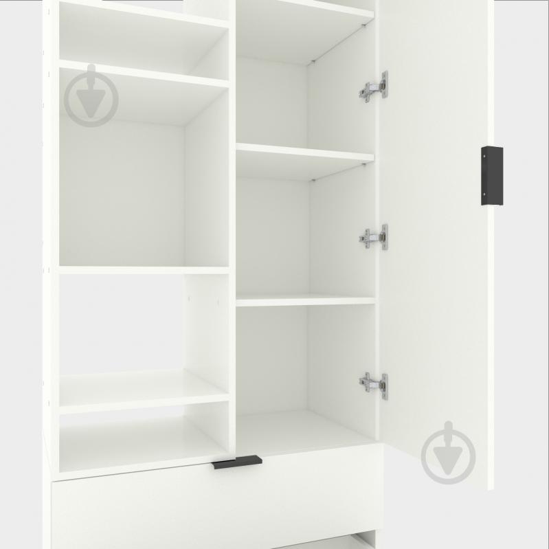 Шкаф Metkas Home A001L 1д2ш ЛДСП 2300х800х420 мм белый снег / белый снег - фото 3 Шкаф Metkas Home A001L 1д2ш ЛДСП 2300х800х420 мм белый снег / белый снег - фото 3