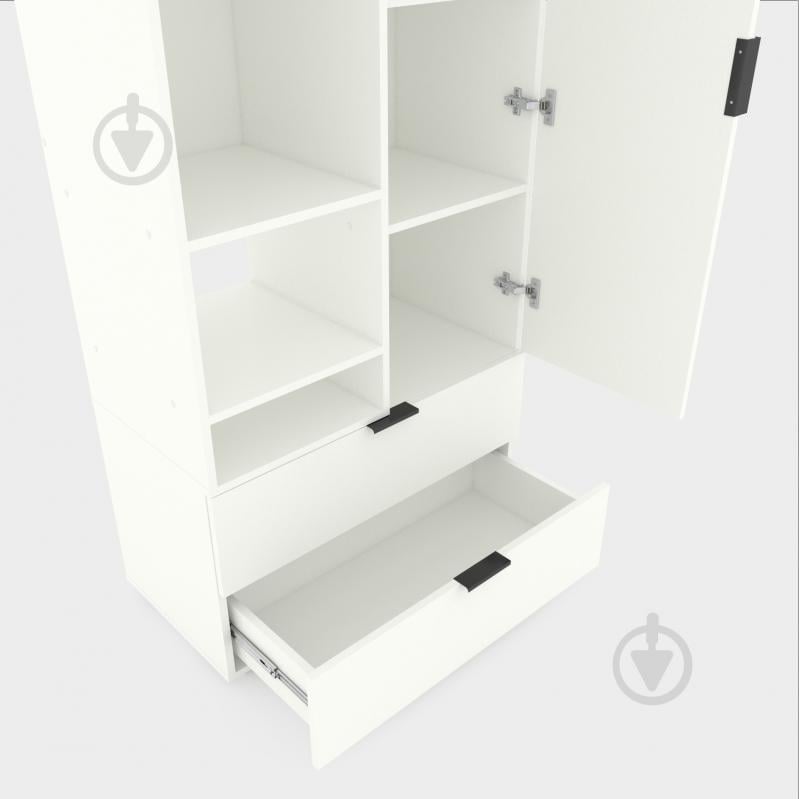 Шкаф Metkas Home A001L 1д2ш ЛДСП 2300х800х420 мм белый снег / белый снег - фото 4 Шкаф Metkas Home A001L 1д2ш ЛДСП 2300х800х420 мм белый снег / белый снег - фото 4