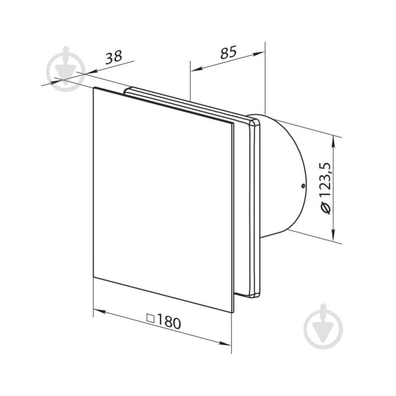 Витяжний вентилятор Вентс 125 Солід чорний сапфір - фото 2