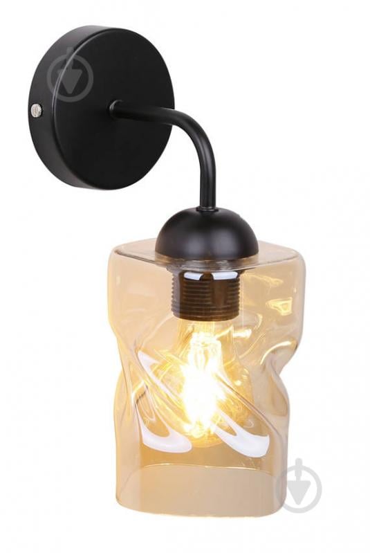 Бра Candellux Felis 1x60 Вт E27 чорний/бурштиновий 21-00163 - фото 3