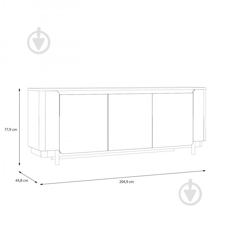Комод Forte Meble Vodol 3d 2049x779x448 мм чорний/бежевий - фото 5 Комод Forte Meble Vodol 3d 2049x779x448 мм чорний/бежевий - фото 5