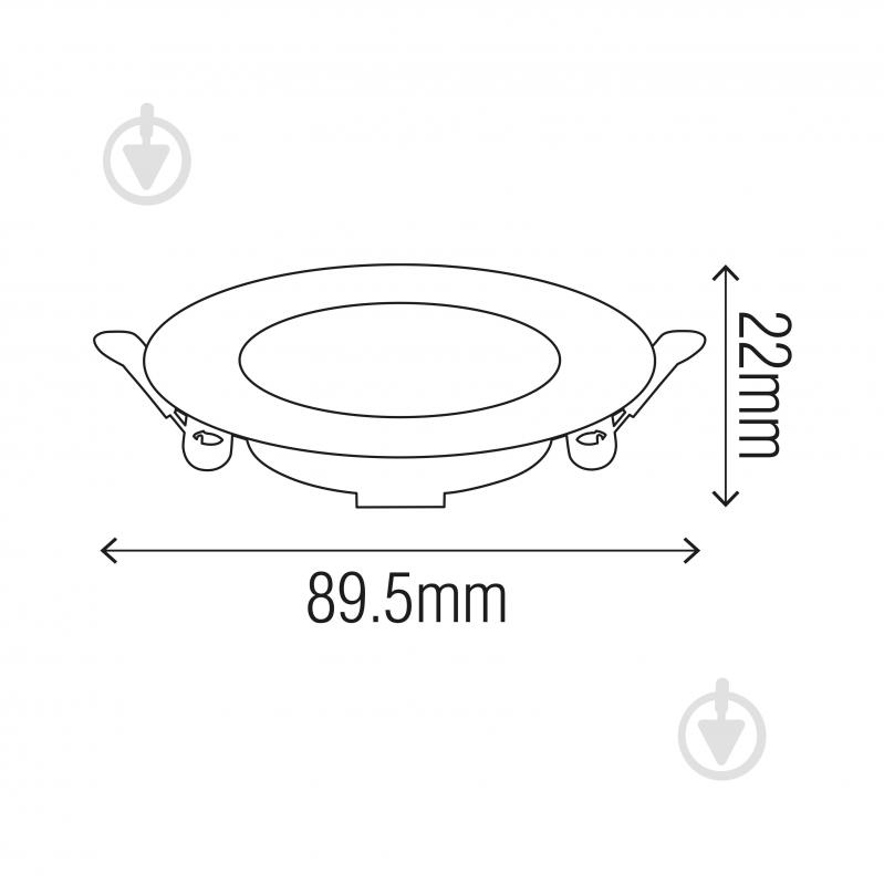 Світильник світлодіодний вбудовуваний HOROZ ELECTRIC LED AURA-3 3 Вт 6400 К чорний 016-068-0003-040 - фото 2