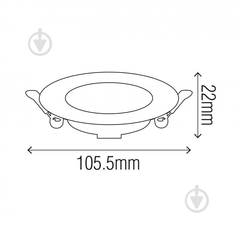 Светильник светодиодный встраиваемый HOROZ ELECTRIC LED AURA-5 5 Вт 6400 К белый 016-068-0005-010 - фото 2