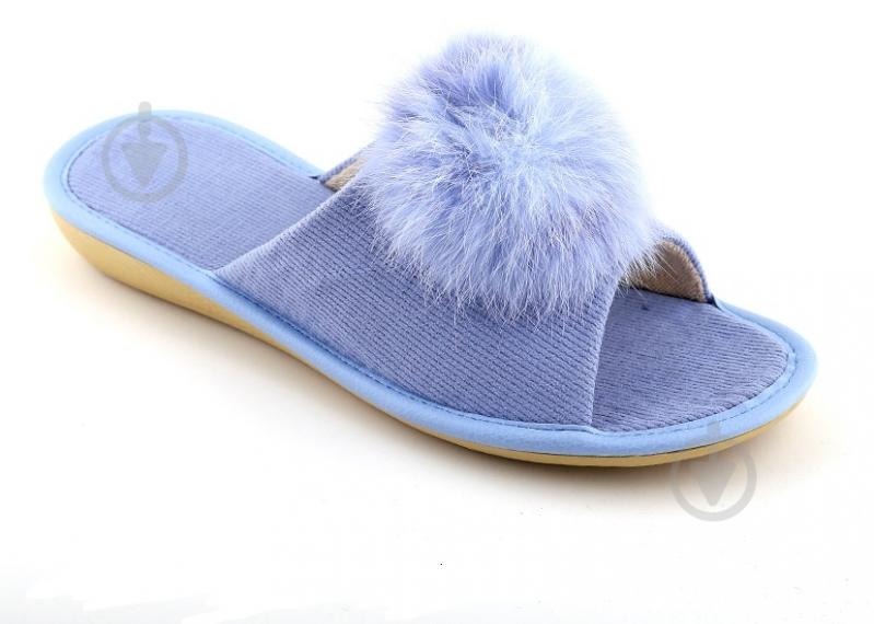 Обувь домашняя для девочки БЕЛСТА Пушок р.34 васильковый 639 - фото 1
