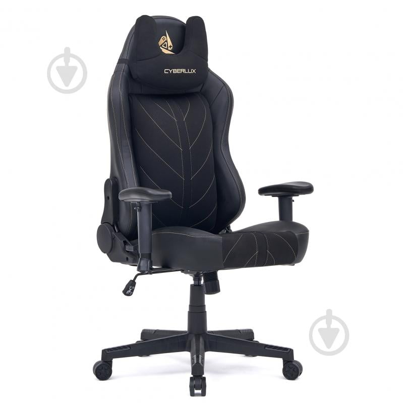 Кресло игровое Cyberlux Helios GM-204 B черный/золотой - фото 1