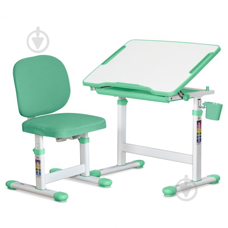 Комплект парта и стул Evo-kids Evo-06 Plus Green - фото 1